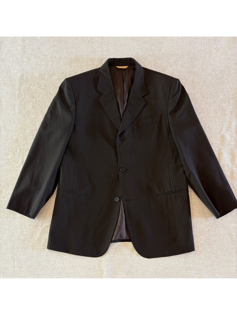 Donna Karan Signature Made in Italy Wool Pinstripe Blazer Sport Coat Men's 42S